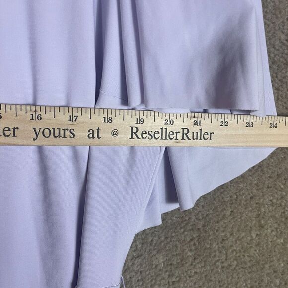 Ralph Lauren Gaelyn Dress Womens 8 Purple Tie-Waist Jersey Flutter Sleeve NEW - Picture 9 of 13